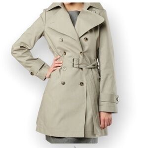 Theory khaki alexia trench coat size petite XS